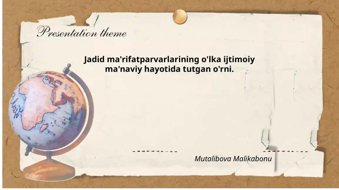 Jadid ma'rifatparvarlarining o'lka ijtimoiy ma'naviy hayotida tutgan o'rni