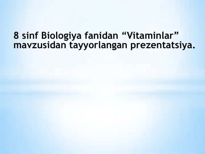 Vitaminlar