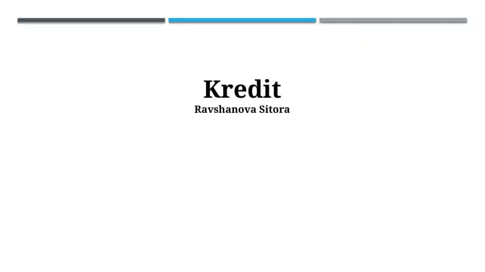 Kredit