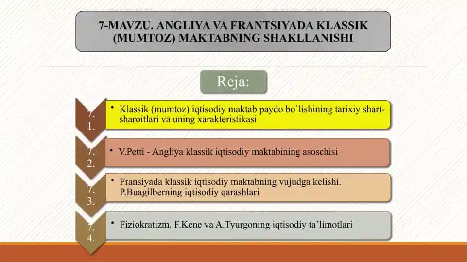 Iqtisodiy ta’limotlar tarixi