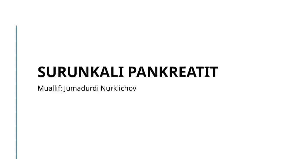 Surunkali pankreatit