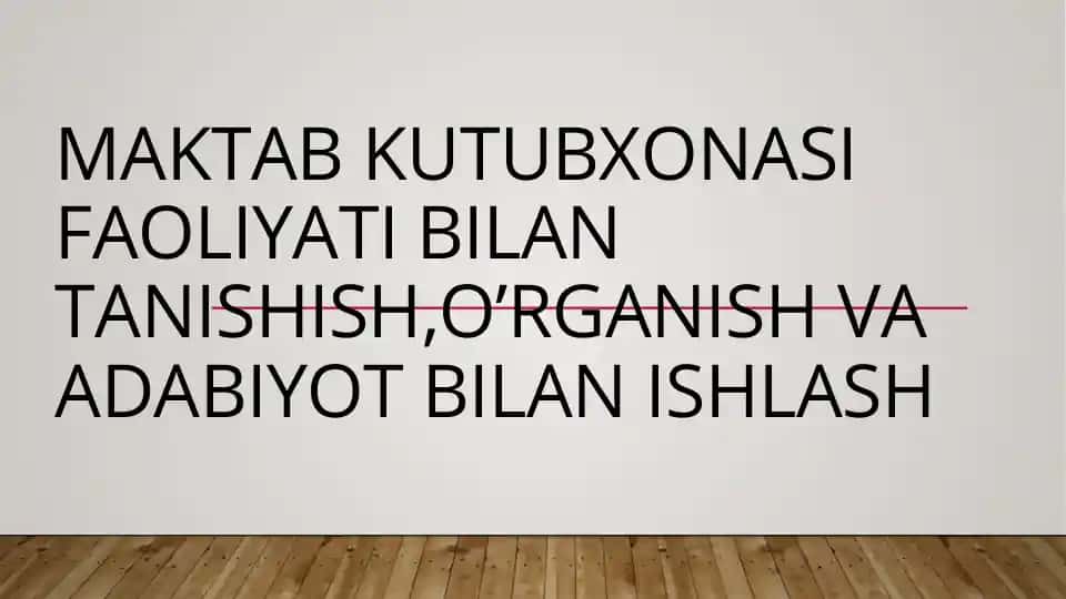 MAKTAB KUTUBXONASI