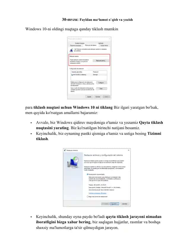 Fayldan ma‘lumot o`qish va yozish
