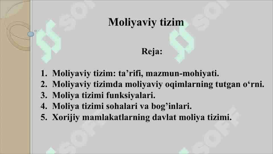 Moliyaviy tizim