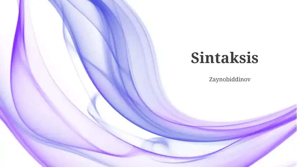 Sintaksis