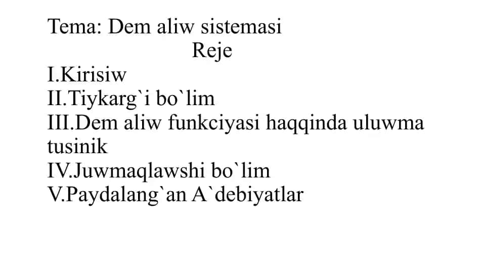 Dem aliw sistemasi