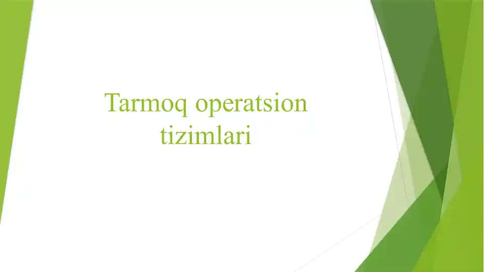 Tarmoq operatsion tizimlari