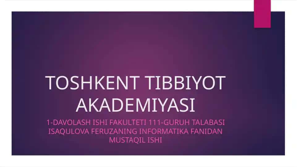 Ma'lumotlar Ombori haqida