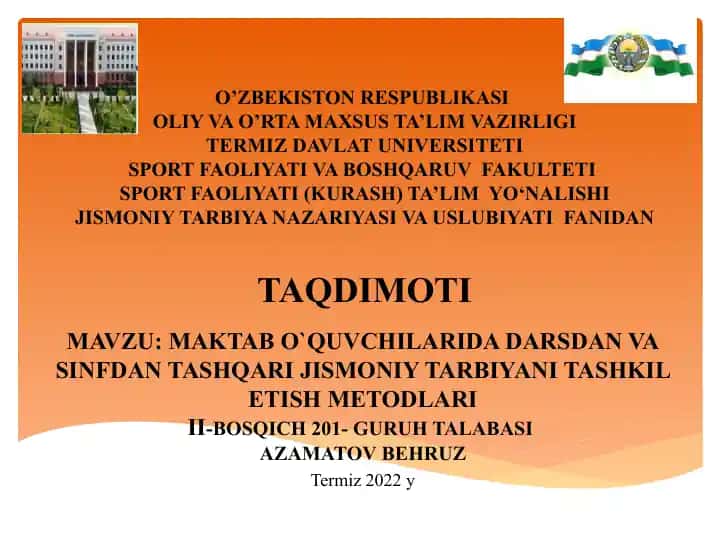 Jismoniy tarbiya darsi