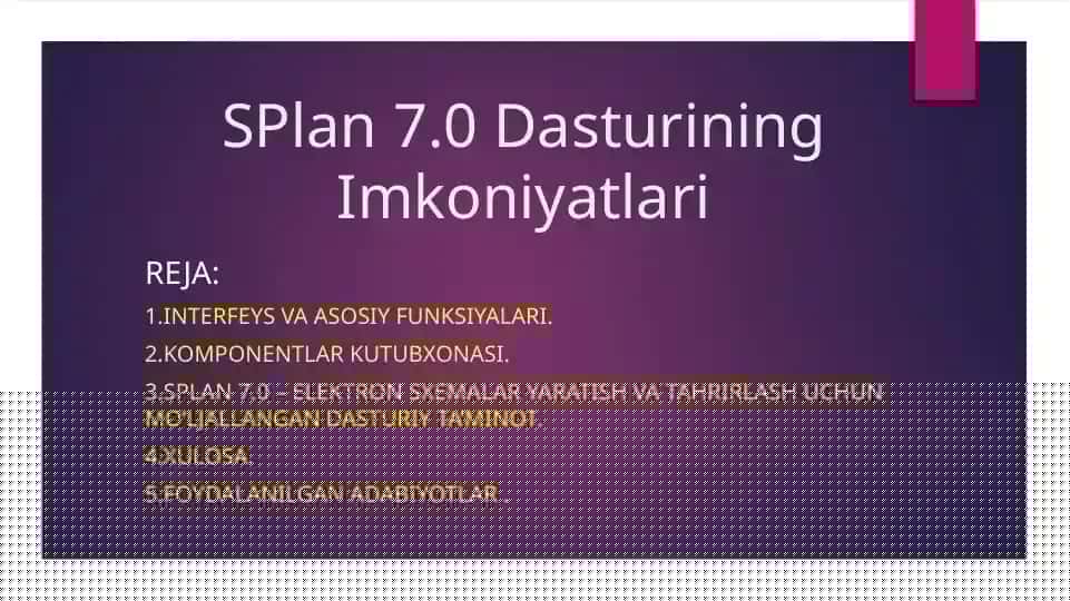 SPlan 7.0