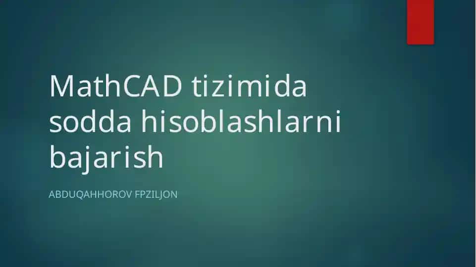 MathCAD