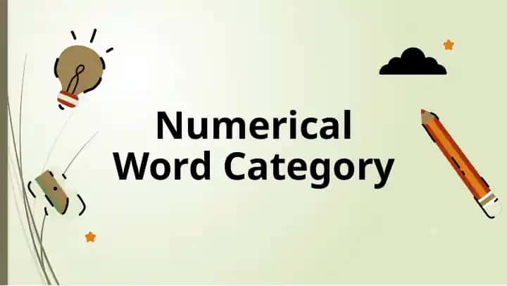 Numerical Word Category