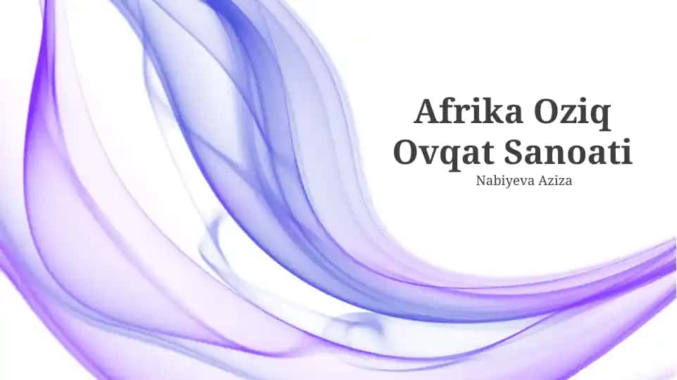 Afrika Oziq Ovqat Sanoati