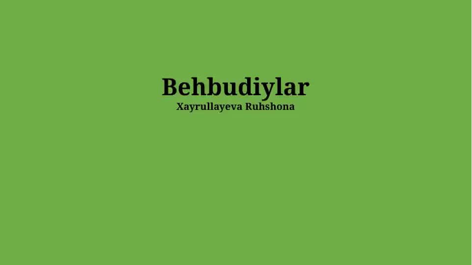 Behbudiylar