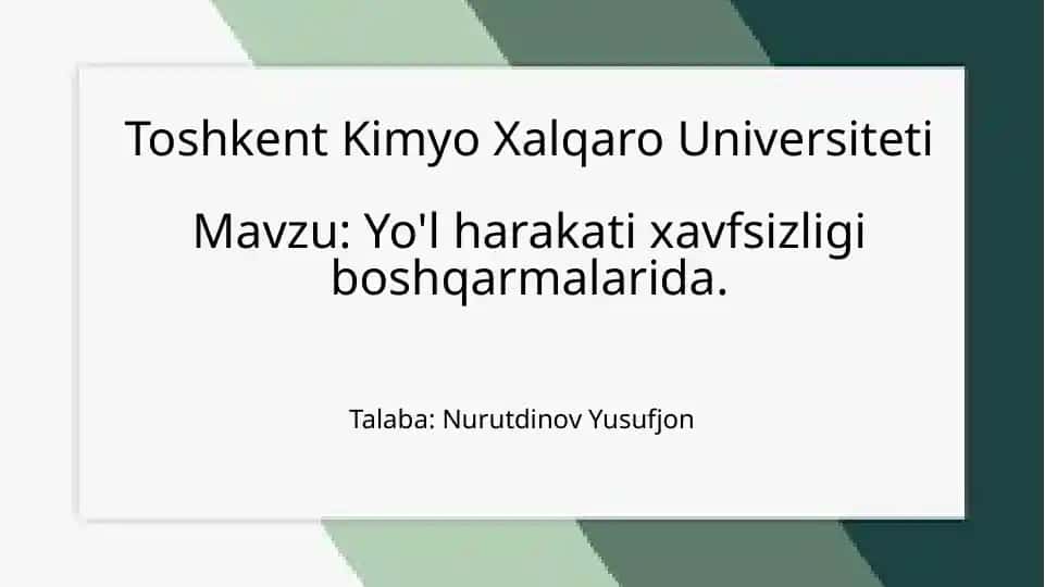 Yo'l harakati xavfsizligi