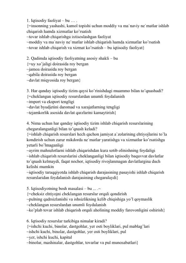 Iqtisodiy faoliyat