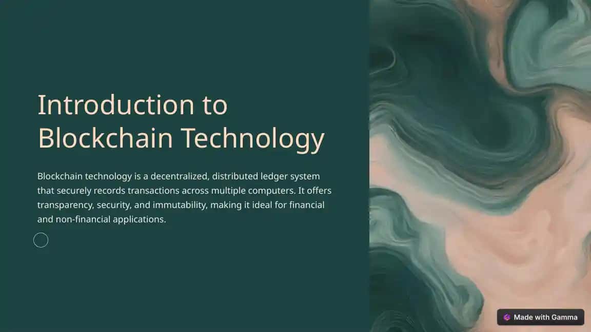 Introduction to Blockchain Technology