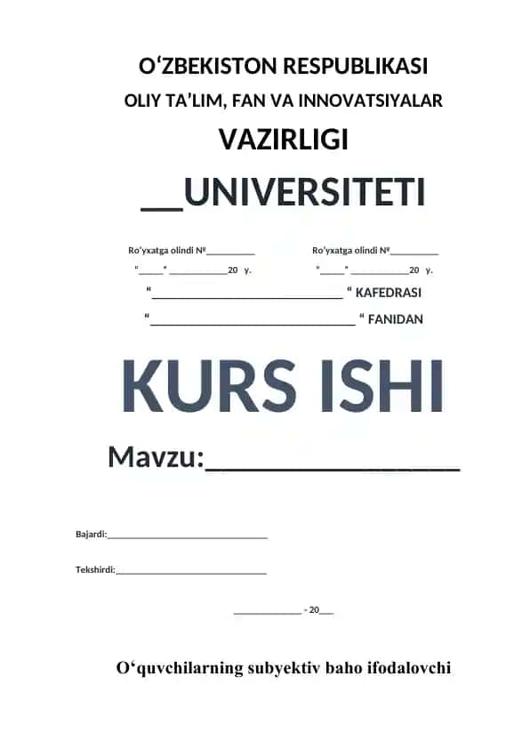 10-sinf ona tilida subyektiv baho ifodalovchi qo‘shimchalar mavzusida kurs ishi