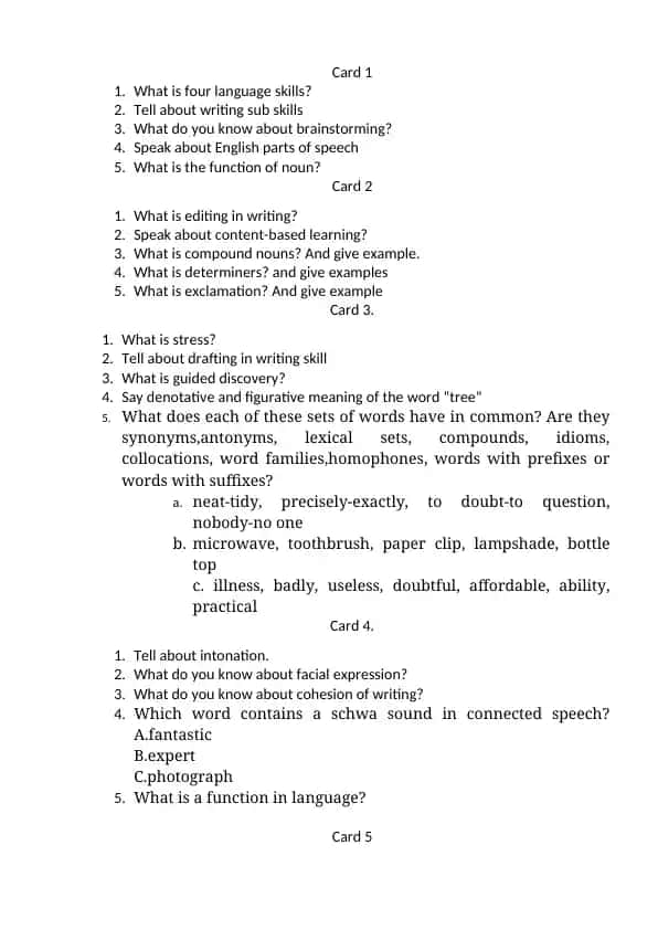 English Language Skills