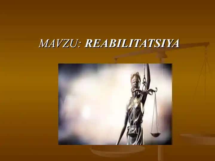 Reabilitatsiya haqida ma'lumotlar