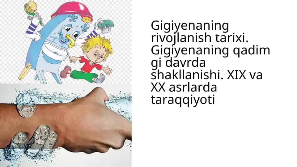 Gigiyenaning rivojlanish tarixi. Gigiyenaning qadimgi da vrda shakllanishi. XIX va XX asrlarda taraqqiyoti 