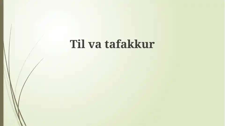 Til va Tafakkur