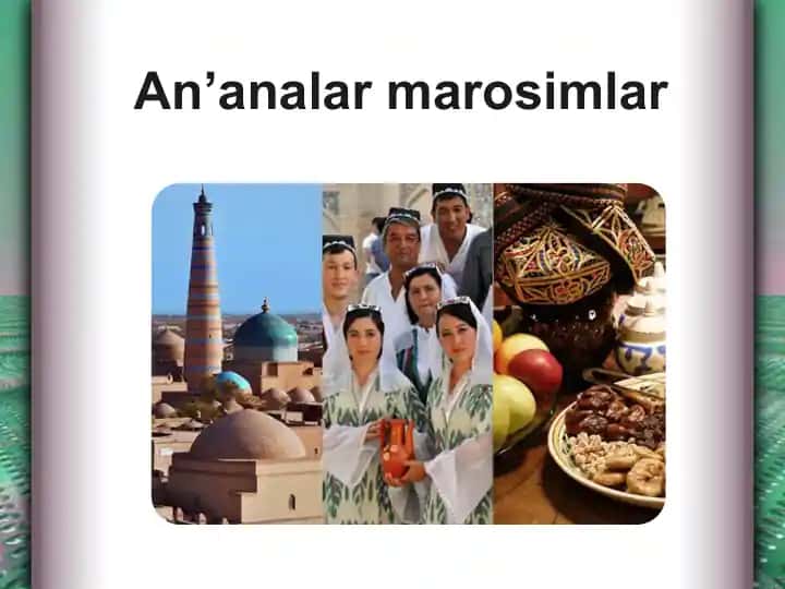 An’analar va marosimlar