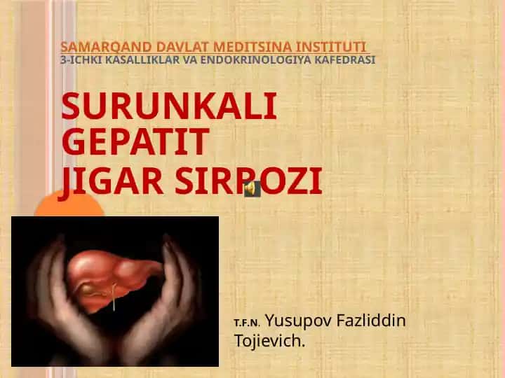 Surunkali gepatit va jigar sirrozi
