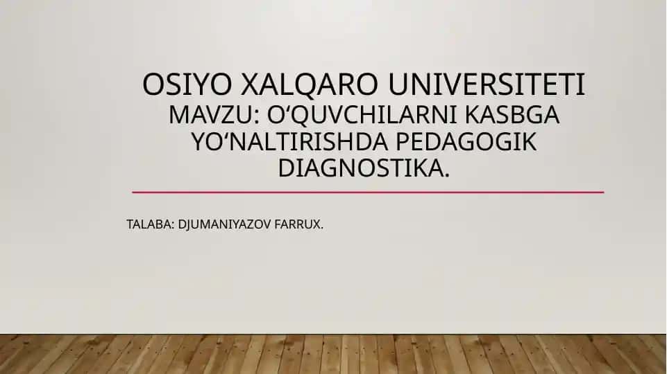 Pedagogik Diagnostika