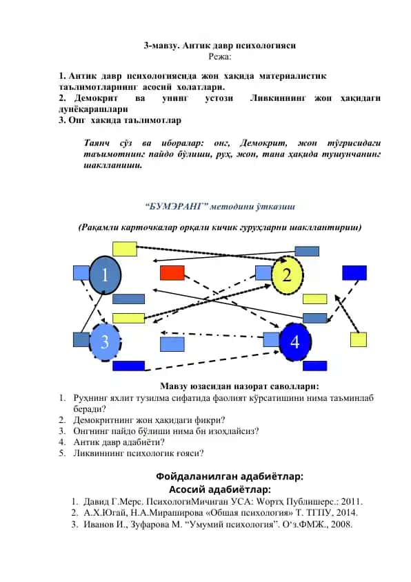 Антик давр психологияси