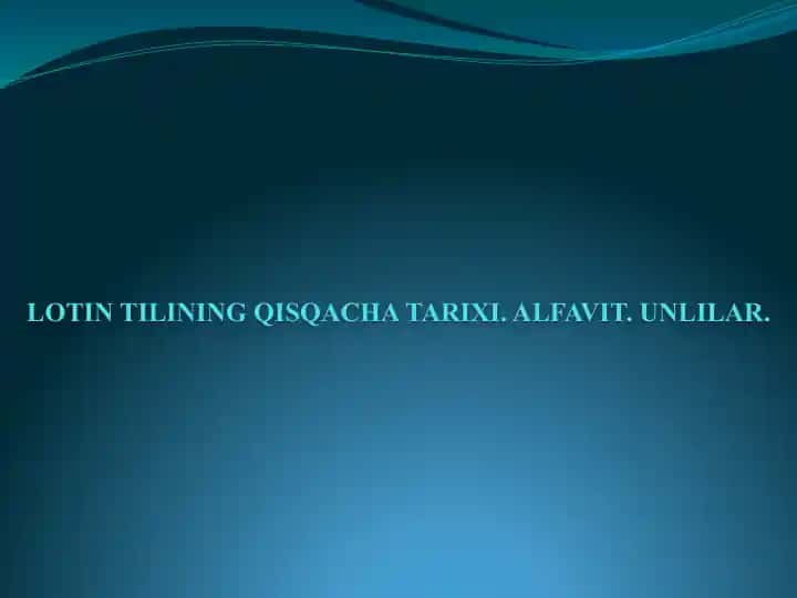 Lotin Tilining Qisqacha Tarixi