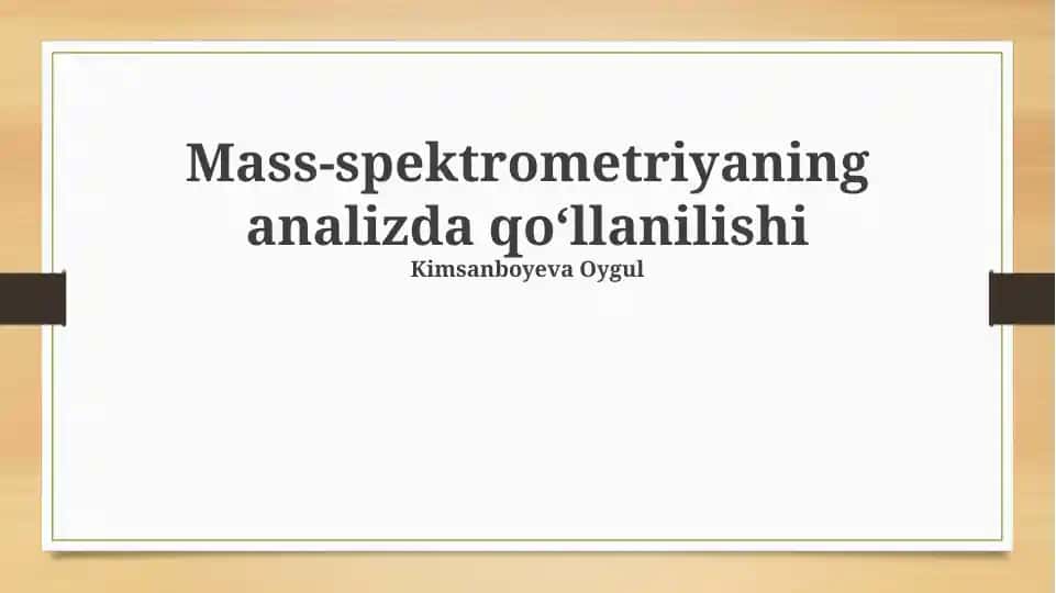 Mass-spektrometriya