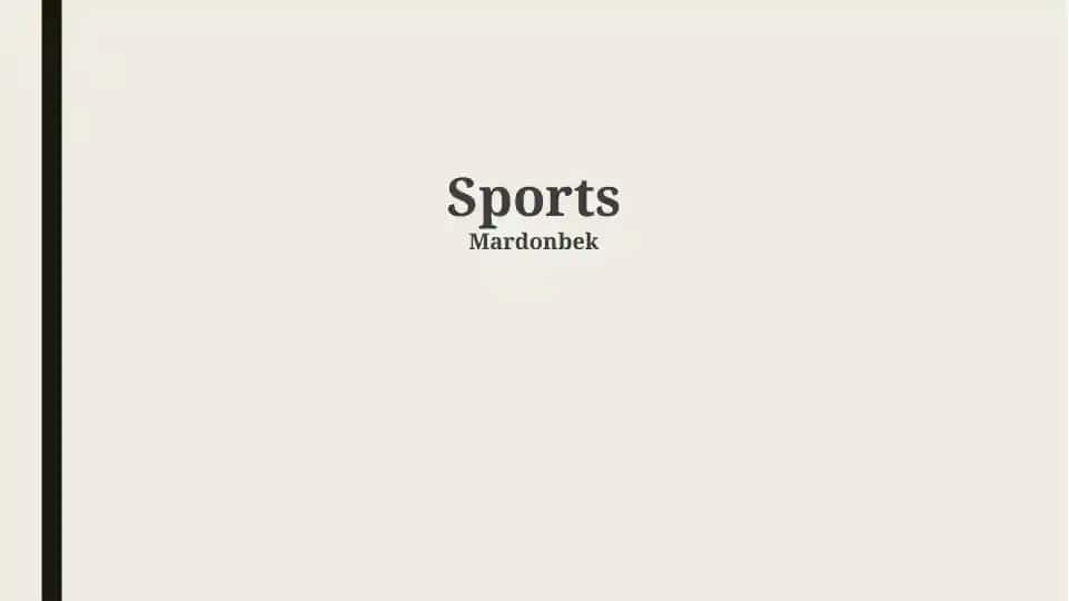Sportning ahamiyati