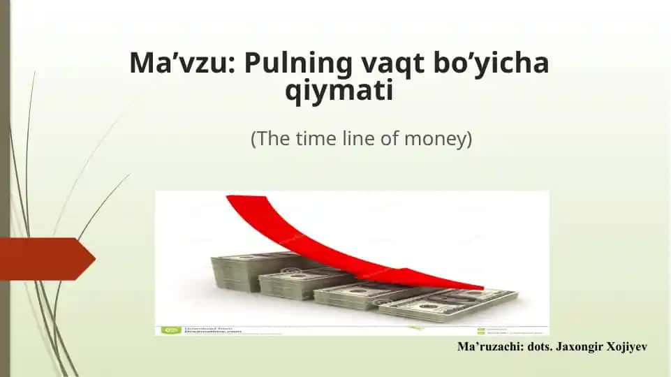 Pulning vaqt bo'yicha qiymati