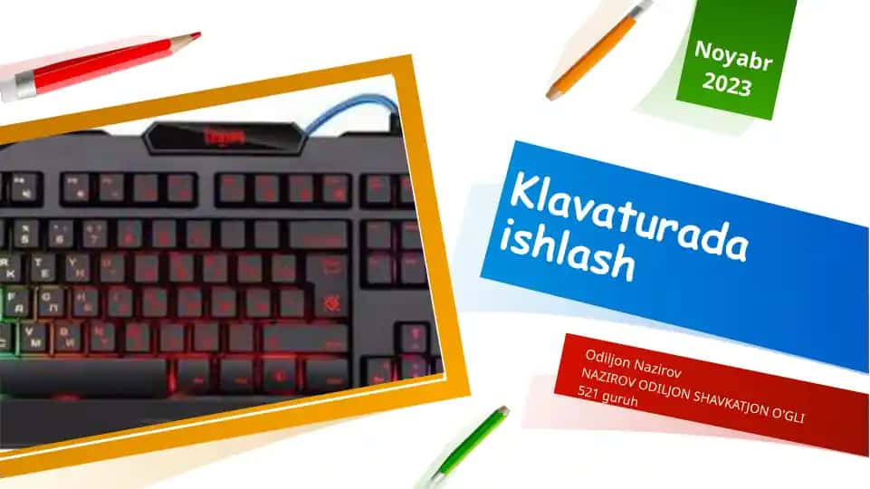 Klaviatura ishlash