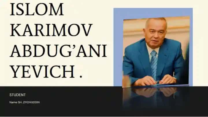 Tug'ilishi Islom Abdug‘aniyevich Karimov