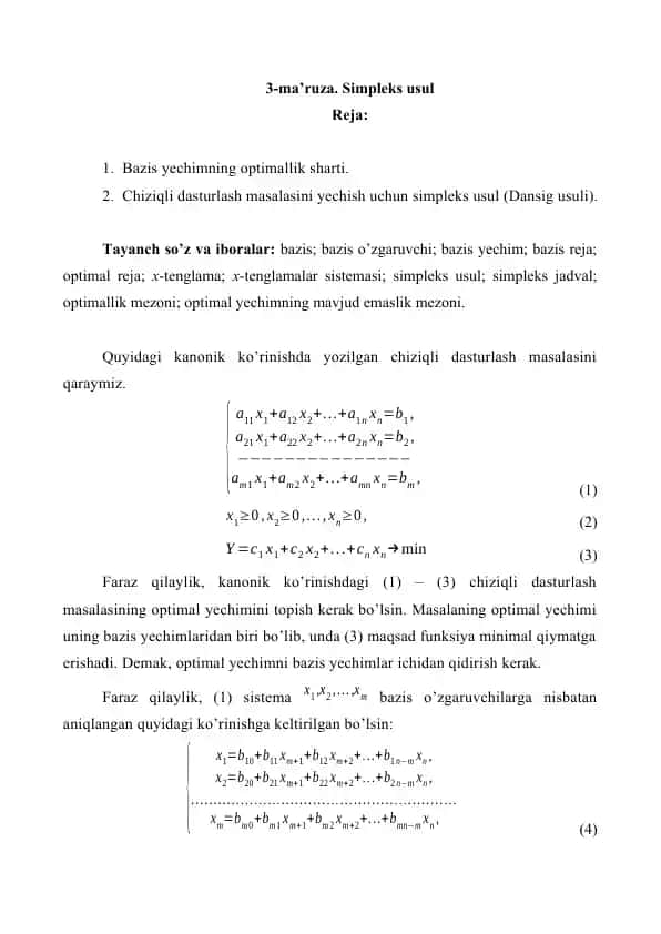 Simpleks usul