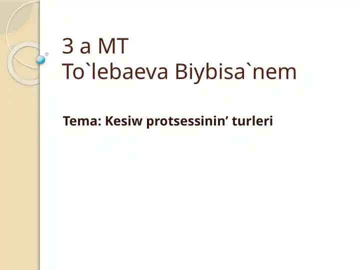 Kesiw Processi Turi