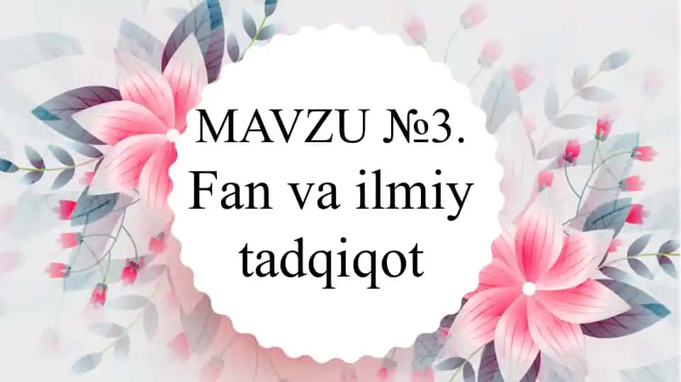 Ilmiy tadqiqotlar