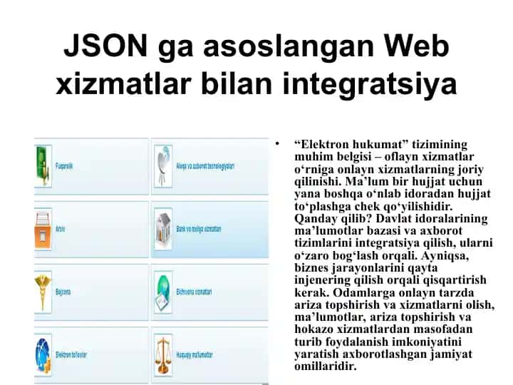 Davlat bo'limlari va tashkilotlar uchun interaktiv xizmat