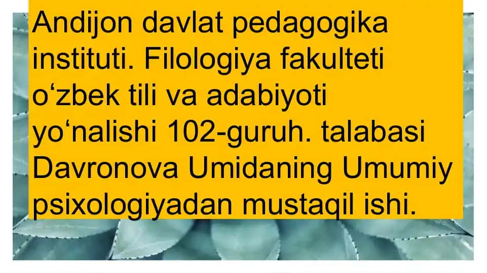 Maktabgacha yosh davri psixologik rivojlanish xususiyatlari