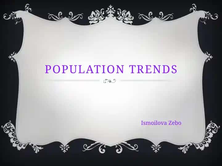 Population Trends