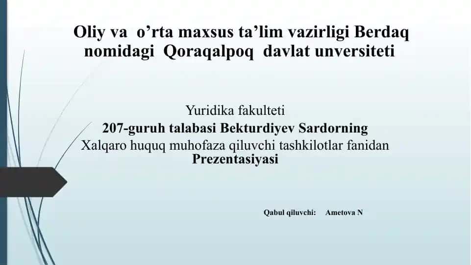 Interpol xalqaro munosabatlar sub'ekti sifatida