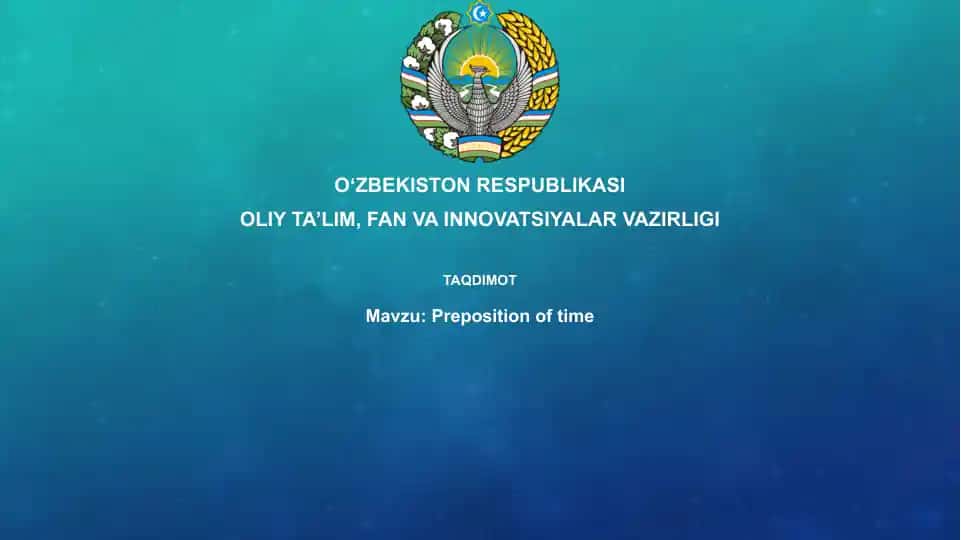 Preposition of time