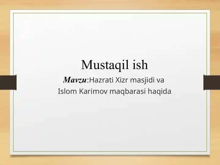 Hazrati Xizr masjidi