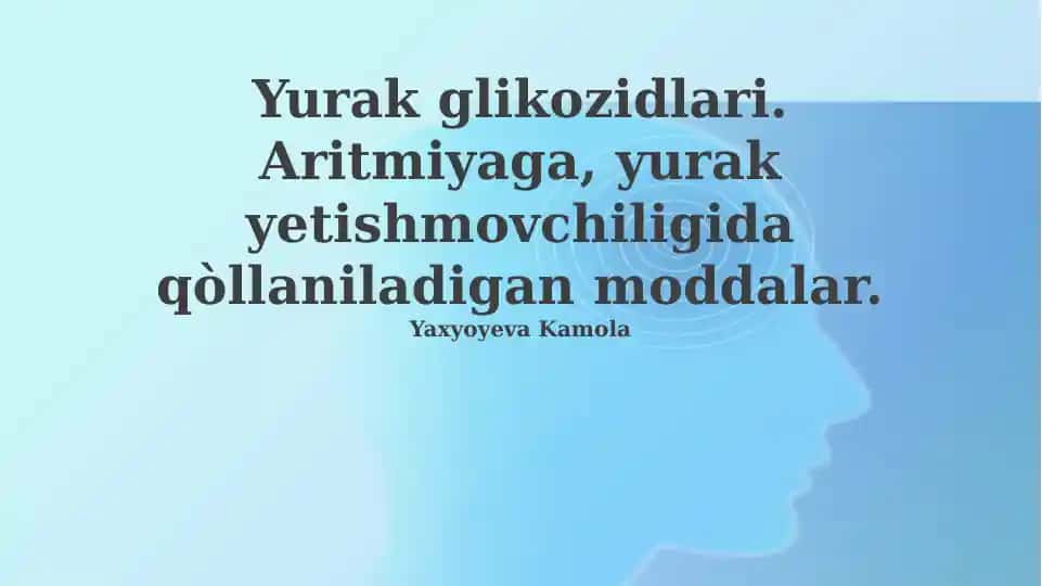 Yurak glikozidlari