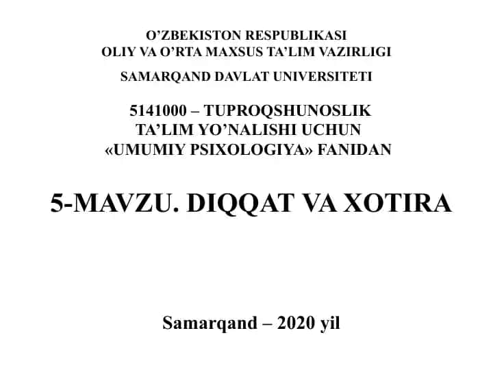 Umumiy Psixologiya