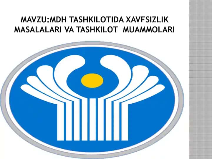 Maslahatnoma "MDH tashkilotida xavfsizlik masalalari va Tashkilot muammolari"