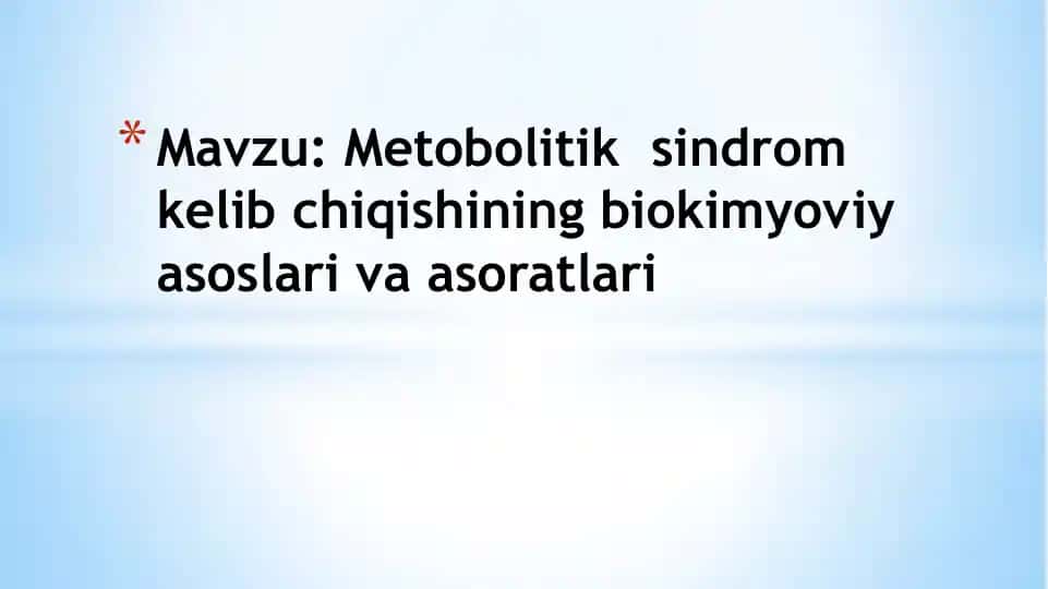Metaboliksindrom