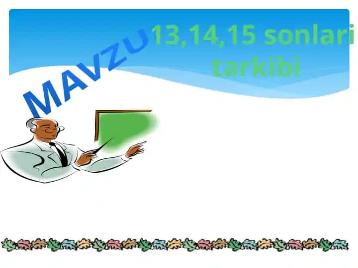 13,14,15 sonlari tarkibi